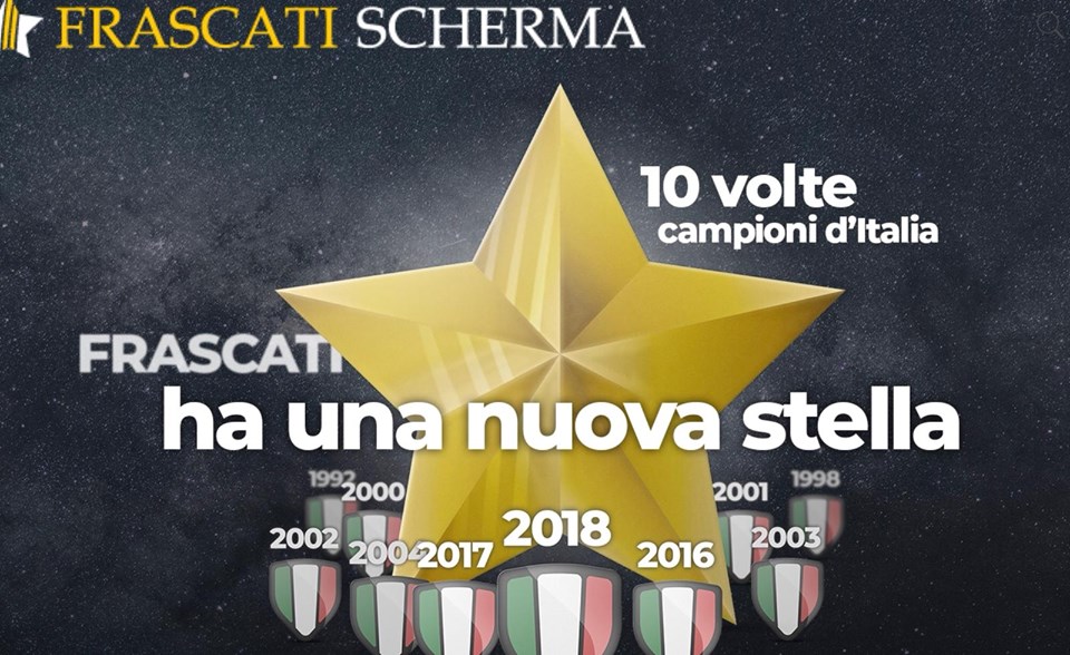 Il Frascati Scherma celebra il decimo scudetto della sua storia